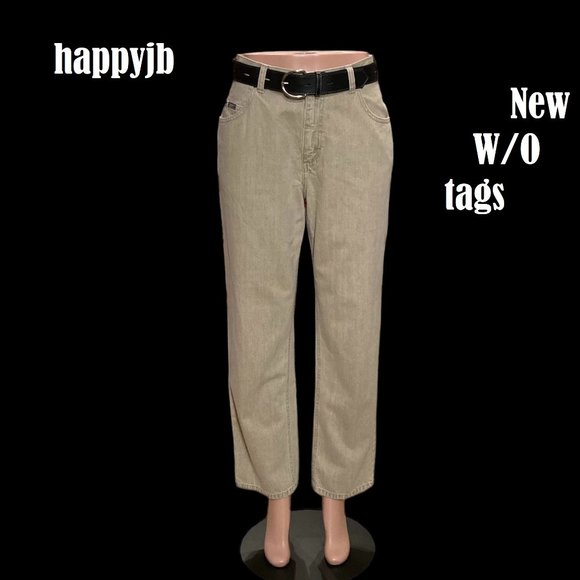 NWOT Vintage Lee High Rise Denim Jeans with Belt Size 12S - Picture 2 of 12